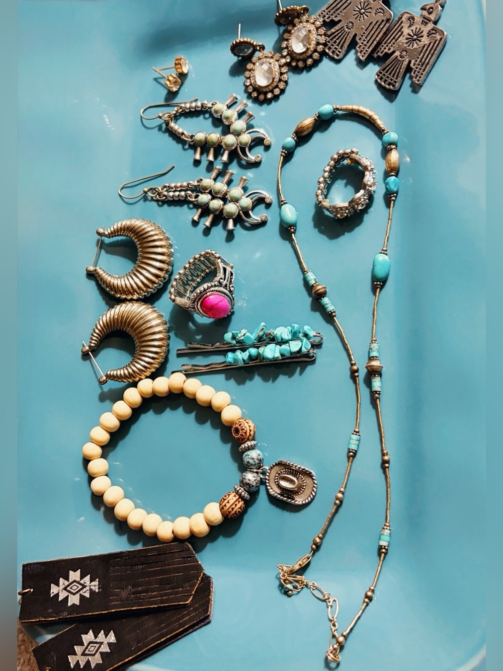 Cowgirl Jewelry Bundle Faux Turquoise Mix